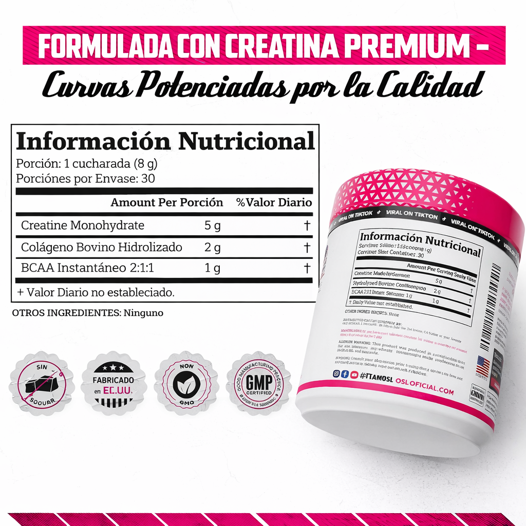 💪⭐Define Tu Cuerpo y Eleva Tu Energía con la Creatina Monohidrata OLD SCHOOL💗💪